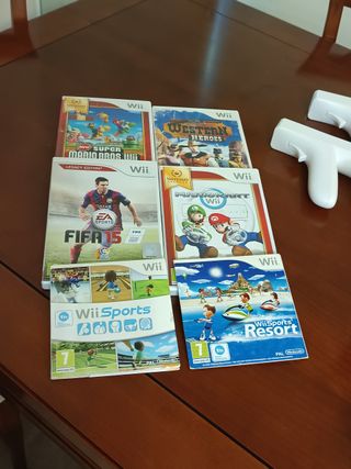 Consola Wii Negra + Accesorios y Juegos