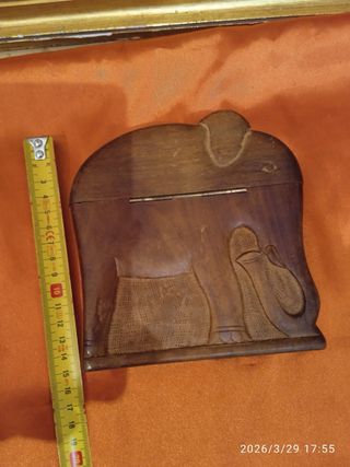 Cenicero Vintage Madera Elefante Tallado