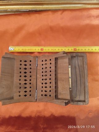 Cenicero Vintage Madera Elefante Tallado