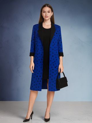 Conjunto elegante azul y negro talla S