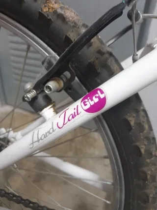 Bicicleta niña 24 blanca y rosa