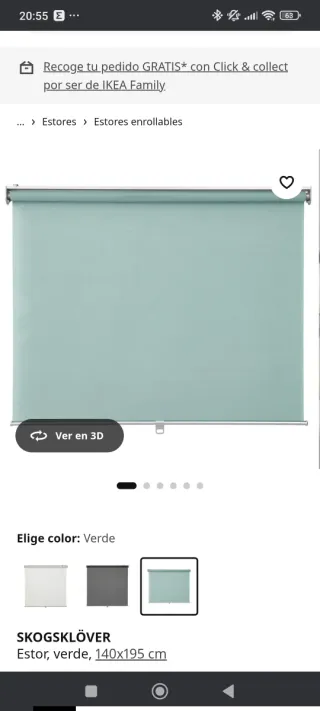 Estor IKEA Skogsklöver 140x195 cm