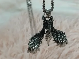 Collar ángel plateado