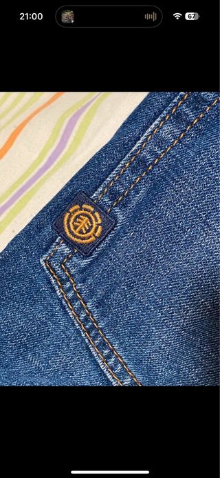 Pantalón recto azul marino Element