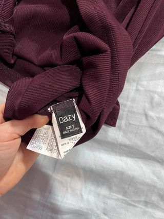 Camiseta manga larga burdeos