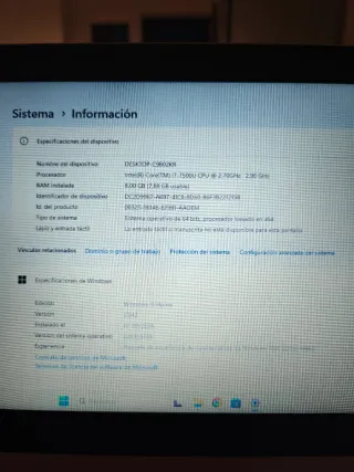 Portátil pc LENOVO - i7, 8GB RAM, 256GB SSD