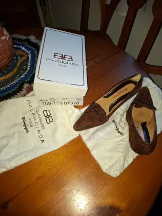 Zapatos Vintage de ante Balenciaga Talla 39