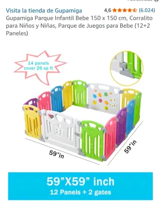 Parque Infantil Gupamiga 12+2 Paneles