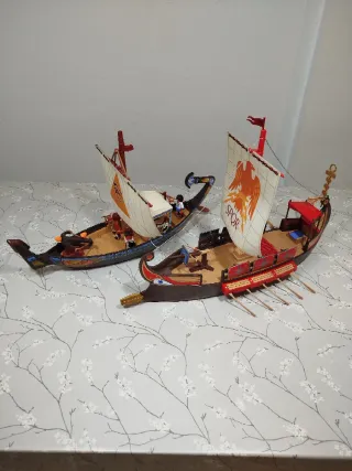 Lote Playmobil Barco Egipcio y Galera Romana