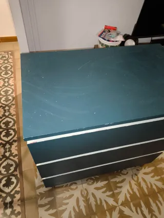 Cajonera Malm pintada Chalk Paint Azul