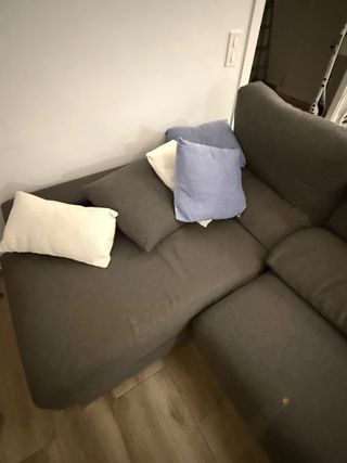 Sofá modular gris grande