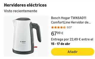Hervidor Eléctrico Bosch ComfortLine