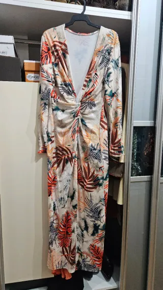 Vestido largo estampado floral