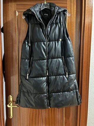 Chaleco Zara Negro Piel Sintética