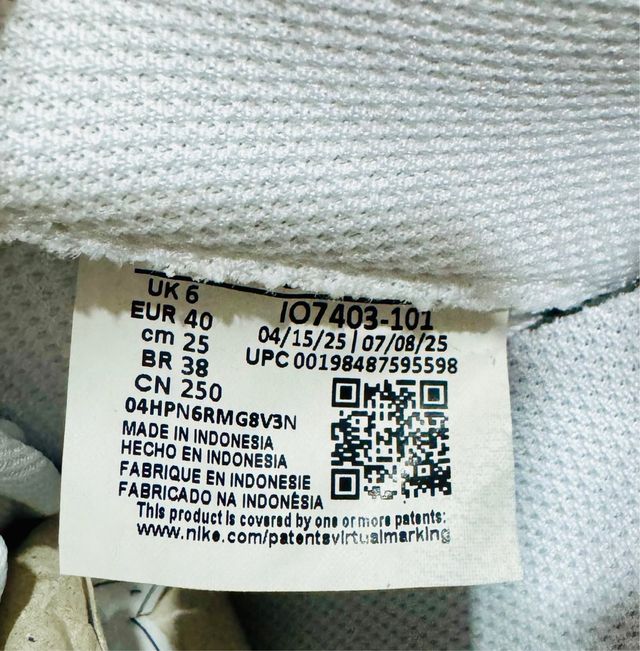 Nike Air Force 1 Talla 40 Blancas/Verde Oscuro