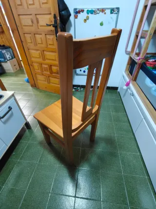 4 Sillas Madera Pino Maciza