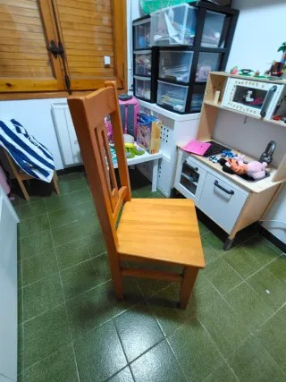 4 Sillas Madera Pino Maciza