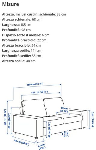 Divano 2 posti Vimle