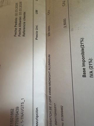 Apple Watch Negro/Gris Espacial