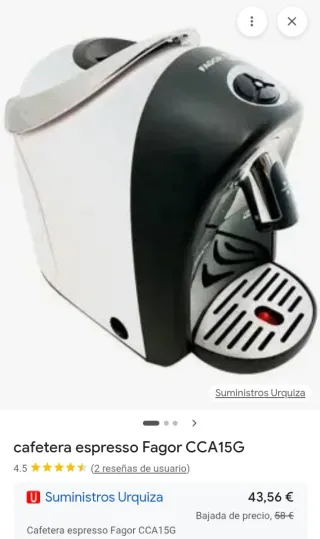 Cafetera Fagor Strato CCA15G