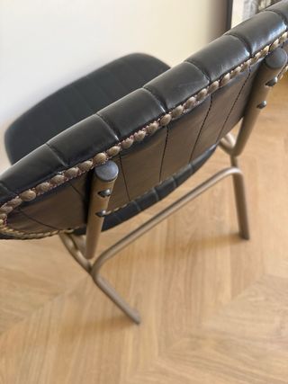 Silla Vintage Negra Metálica