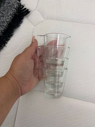 Set 4 tazas café cristal Ikea