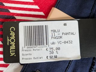 Pantaloni Camomilla Donna Taglia 46 Blu