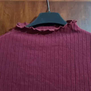 Maglia manica lunga con volant taglia S.