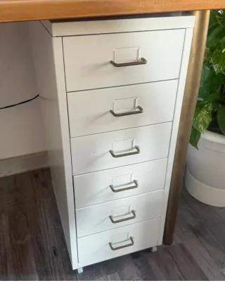 Cajonera Metálica Helmer Ikea Blanca