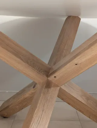 Mesa comedor redonda 160cm para 6 comensales