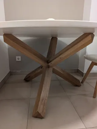 Mesa comedor redonda 160cm para 6 comensales