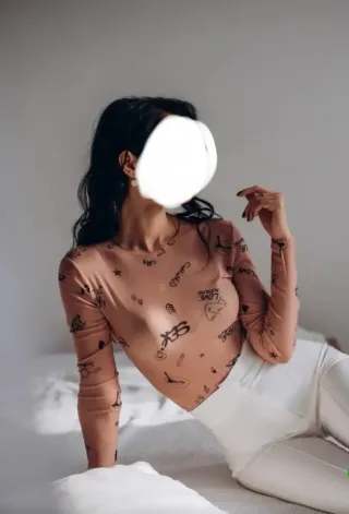 Body transparente estampado