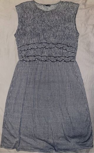 Vestido estampado blanco y negro