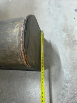 Cofre baúl pequeño madera y metal