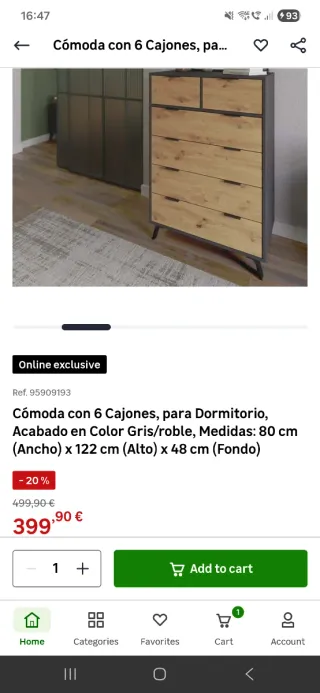 Cómoda de madera industrial