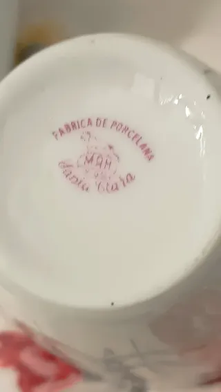 Juego de café porcelana Santa Clara vintage