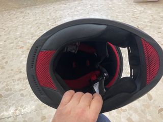 Casco Moto LS2 Blanco y Negro muy nuevo