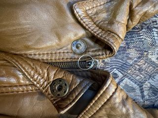 Cazadora vintage cuero marrón