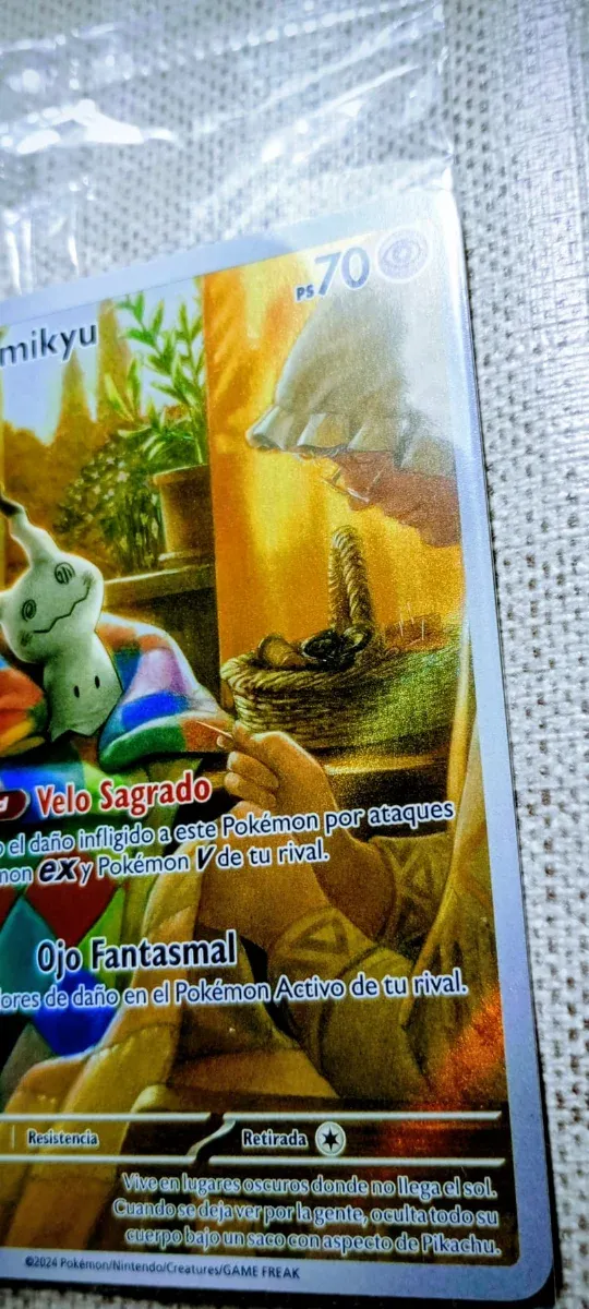 Carta Pokémon Mimikyu Básico PS70 sellada