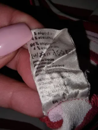 Top canotta Lacoste vintage a righe