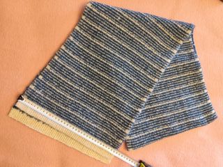 Bufanda lana reversible rayas/cuadros