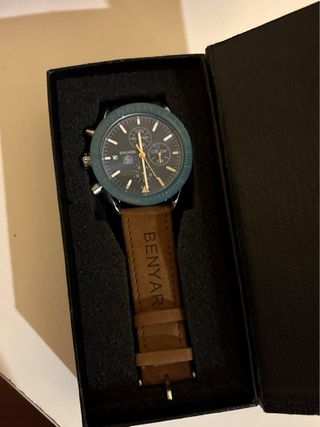 Reloj BENYAR hombre estilo cronógrafo + caja nuevo