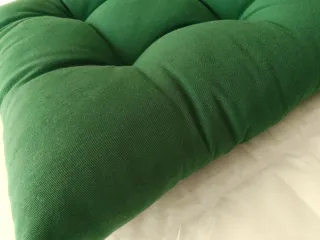 3 cojines verdes para sillas