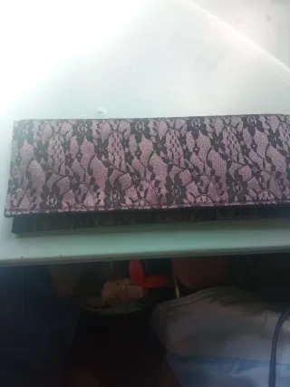 Bolso Cartera Encaje Negro