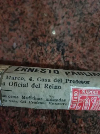 Frasco antiguo ERNESTO PAGLIANO sin abrir