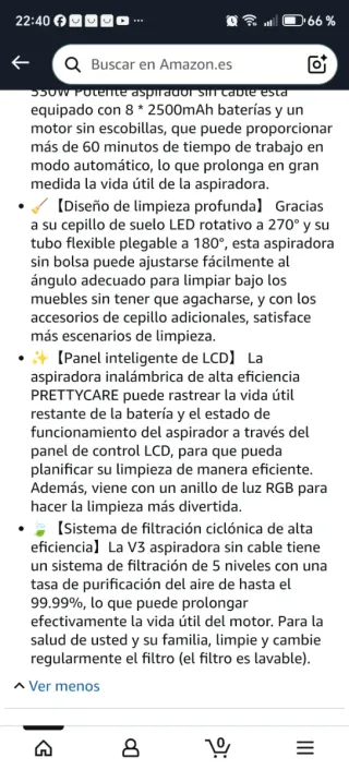 Aspiradora Inalámbrica Potente