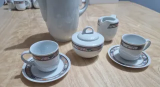 Juego de café porcelana 12 tazas