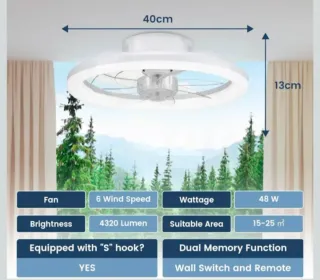 Ventilador de techo con luz LED