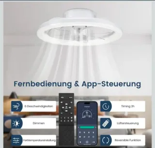 Ventilador de techo con luz LED