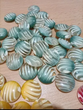 Bottoni vintage 5 colori Lotto 50 bottoni